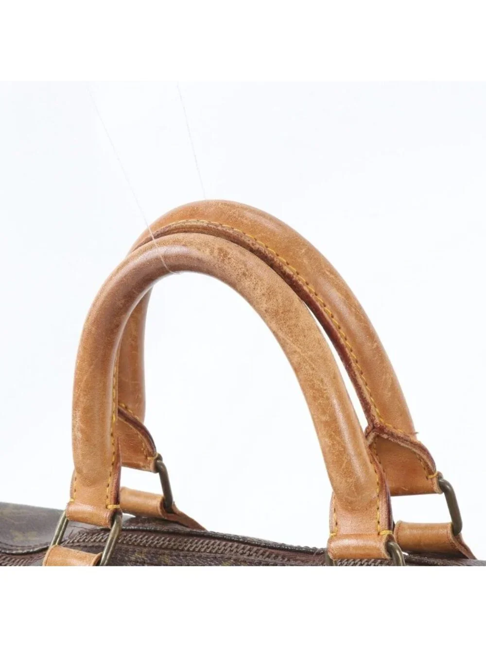 Louis Vuitton Monogram Keepall 55 Leather Boston Bag Tote Carry